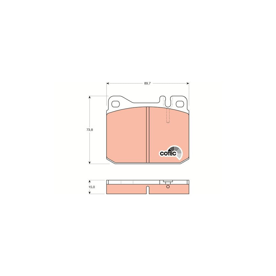 TRW Cotec Gdb242 Brake Pad Set Prepared For Wear Indicator