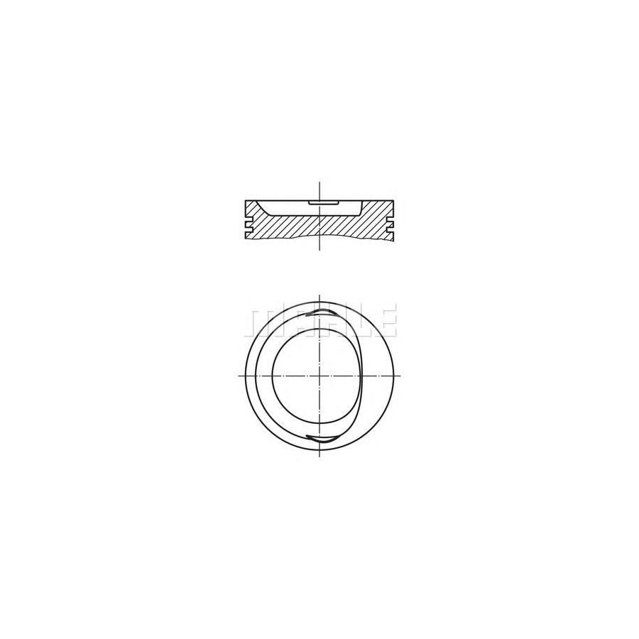 MAHLE ORIGINAL 607 04 00 Piston 73 mm, with piston rings