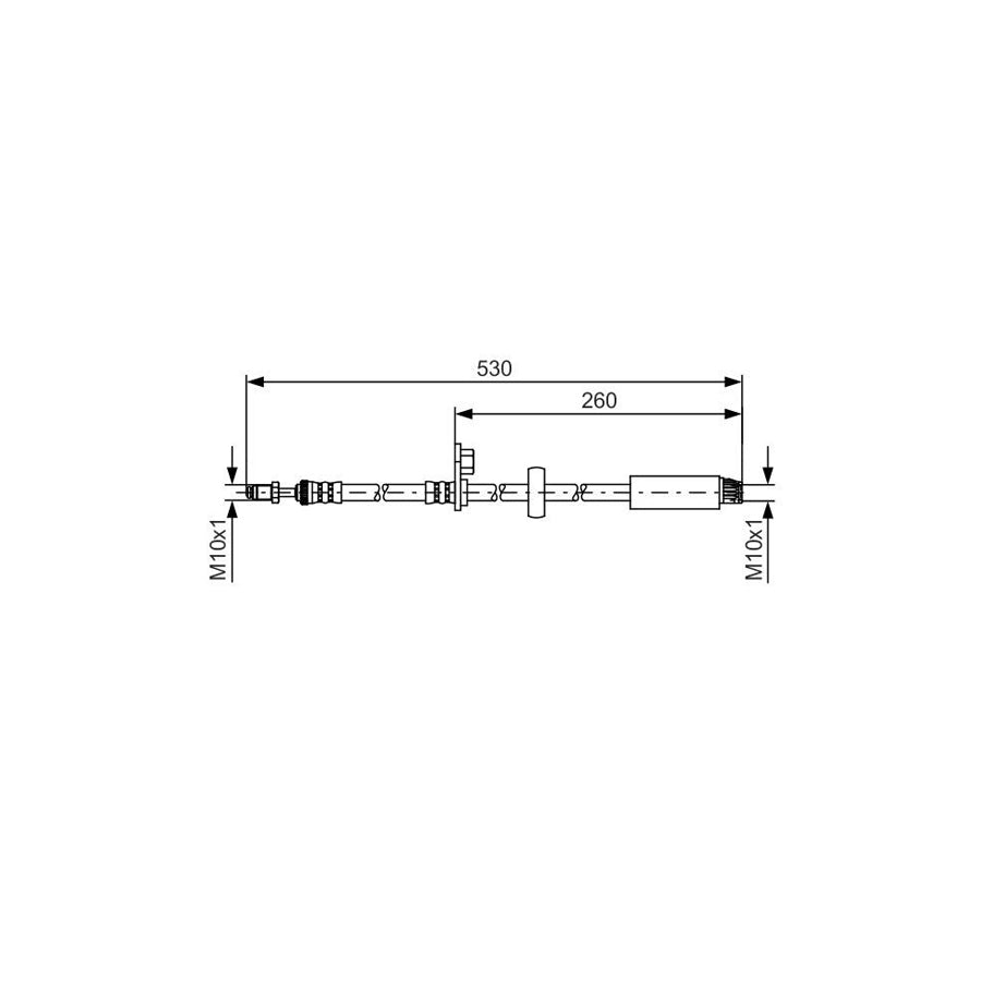 BOSCH 1 987 481 395 Brake Hose 480Mm