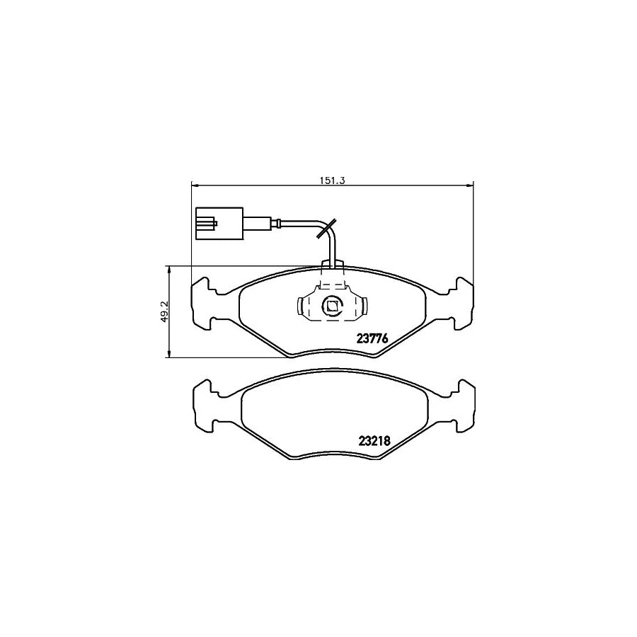 Hella 8DB 355 008 811 Brake Pad Set With Integrated Wear Warning Contact