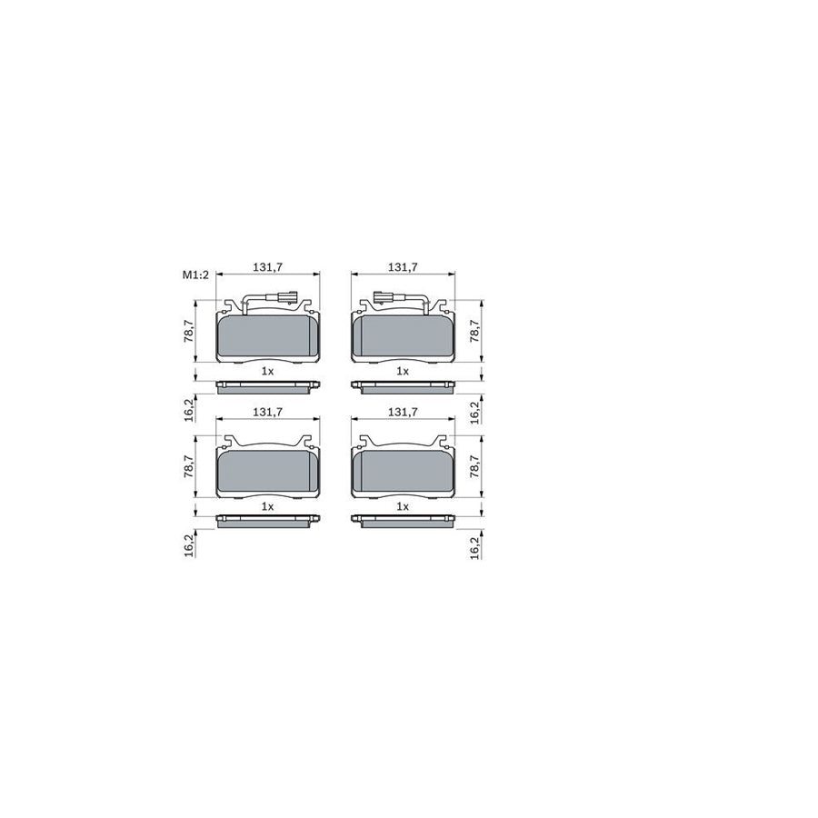 Bosch 0986424851 Brake Pad Set BP2396