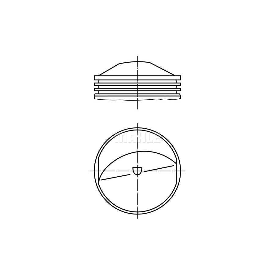 MAHLE ORIGINAL 503 71 00 Piston for PORSCHE 911 95,0 mm, without cooling duct