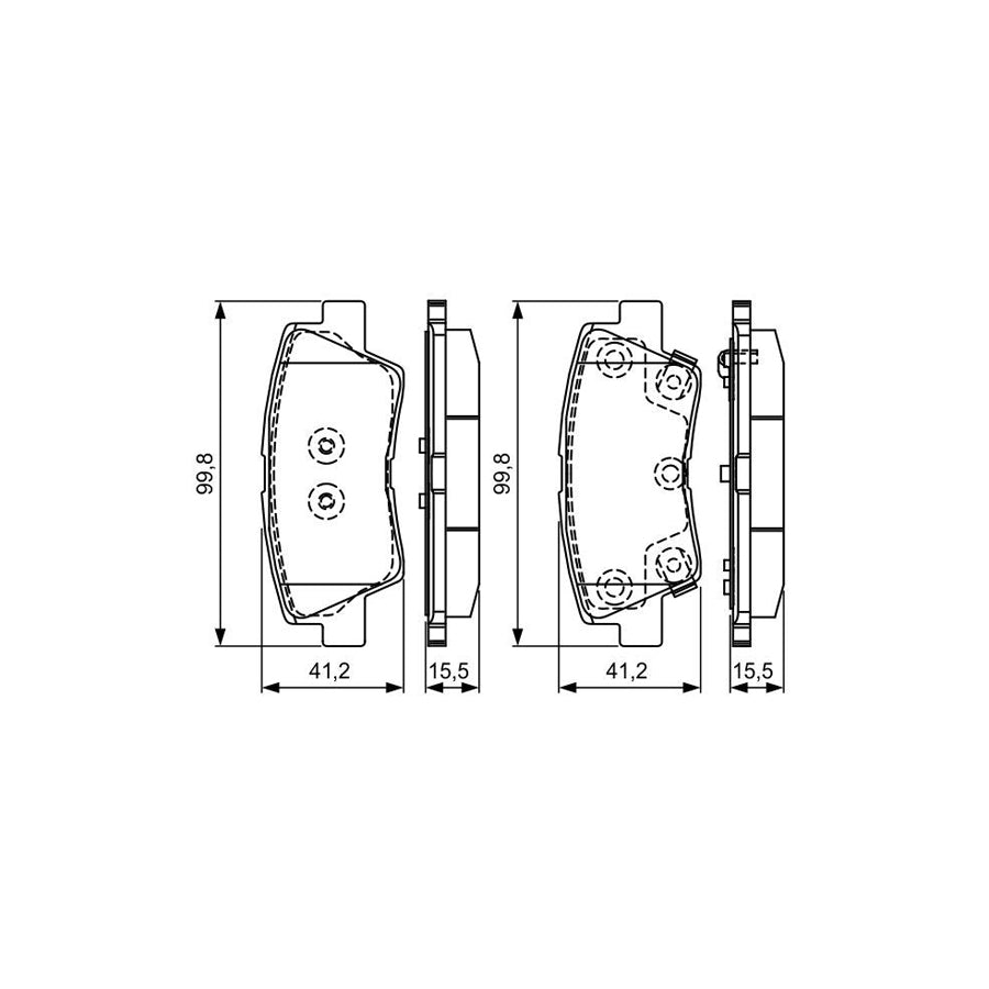 Bosch 0986495309 Brake Pad Set For Kia Soul Ii Ps With Acoustic Wear Warning With Anti Squeak Plate With Mounting Manual BP1598