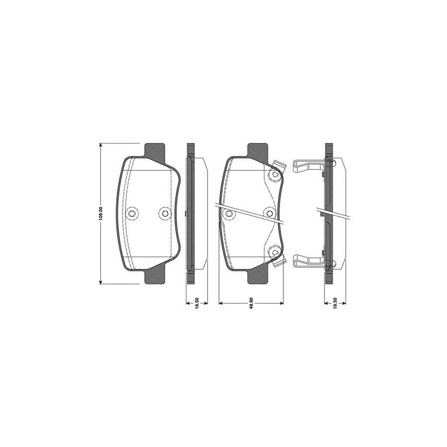 Bosch 0986Tb3096 Brake Pad Set For Toyota Avensis Excl Wear Warning Contact