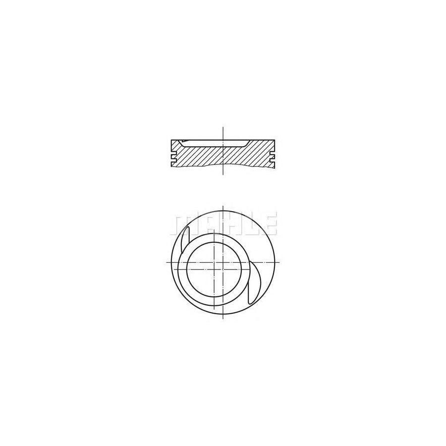 MAHLE ORIGINAL 082 99 02 Piston 84,5 mm, from pitman arm to control arm, Steering control arm 2 to steering bell crank 3, Steering control arm 3 to front axle 2, to cylinder 10, to cylinder 11, to cylinder 12, with piston rings