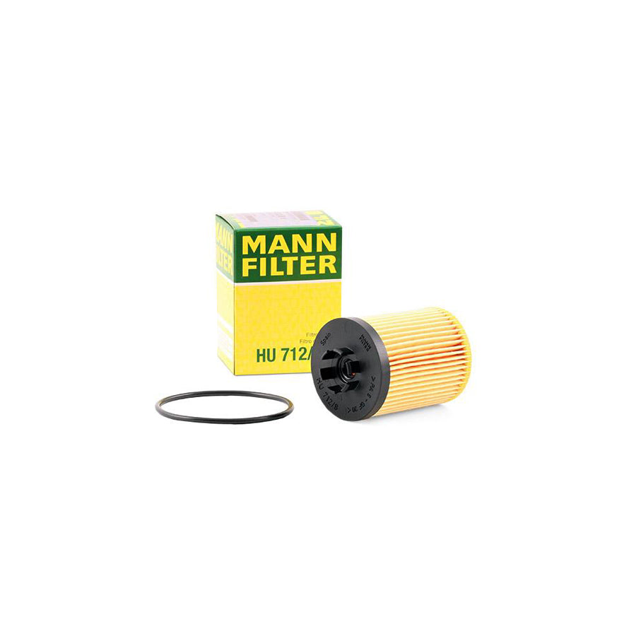 MANN-FILTER HU 712/8 x Oil Filter with seal, Filter Insert