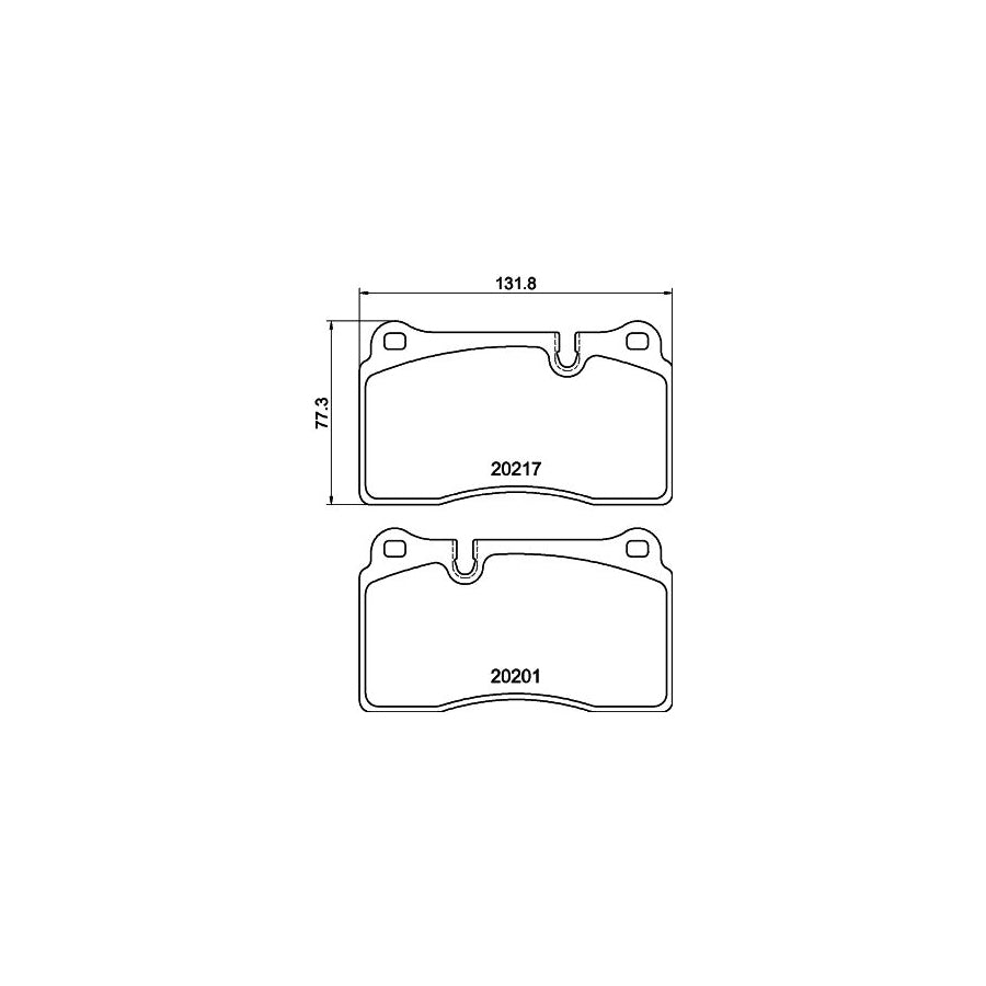 Hella 8DB 355 015 891 Brake Pad Set Prepared For Wear Indicator