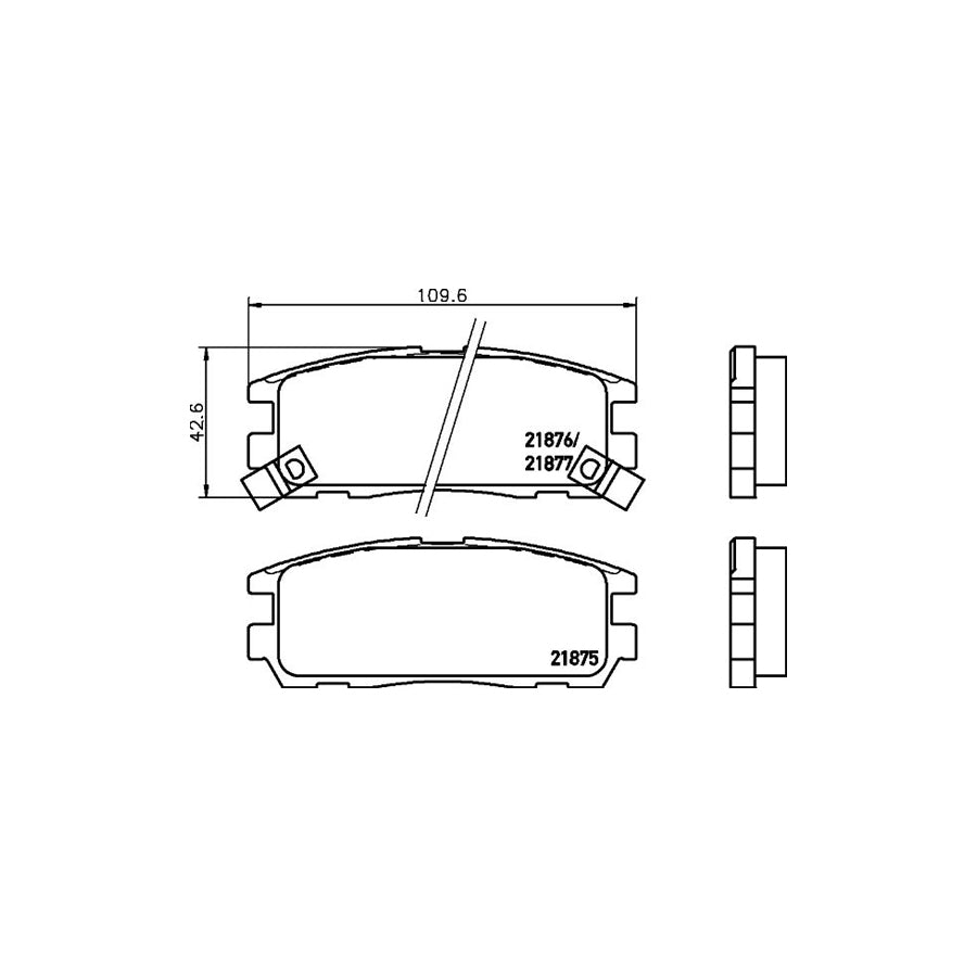Hella 8DB 355 016 621 Brake Pad Set With Acoustic Wear Warning