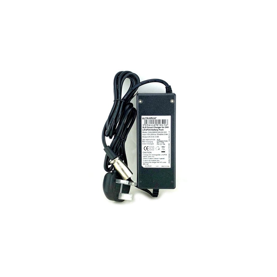 Ultramax LiFePO4 Charger 3AMP -24V XLR