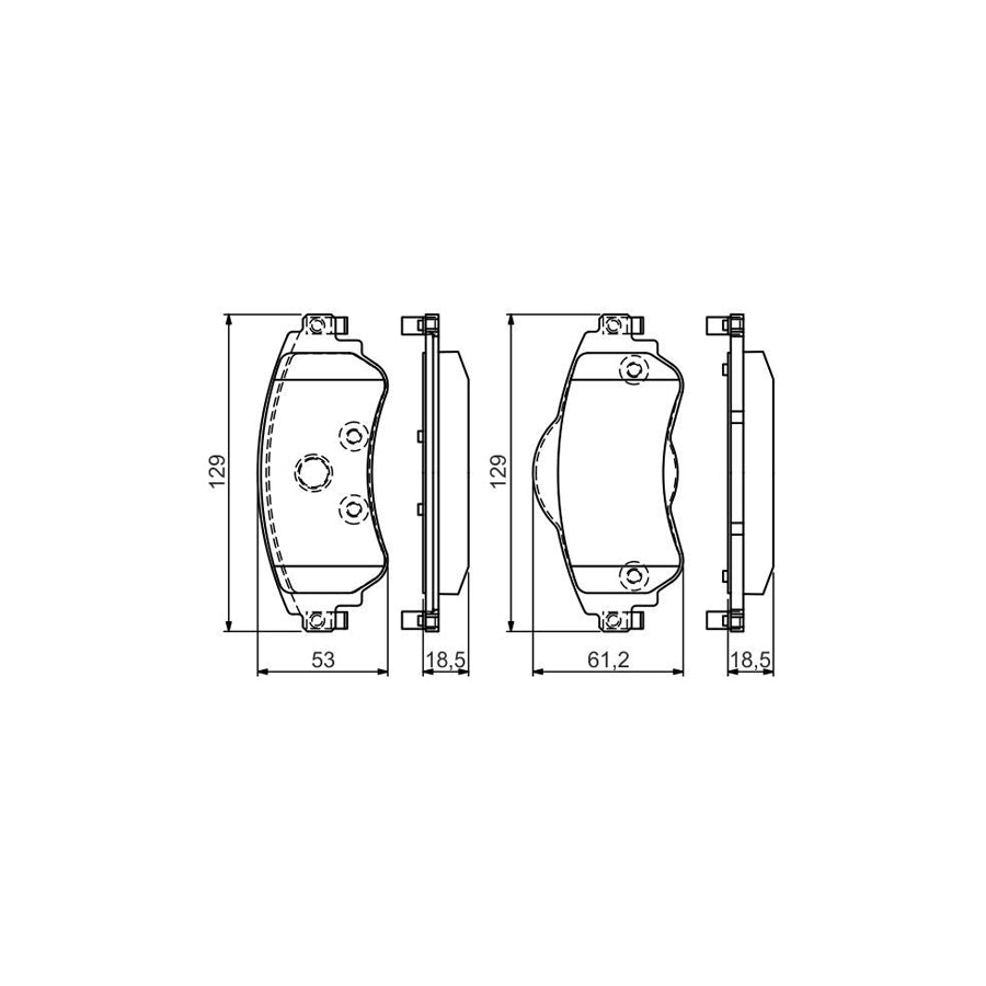 Bosch 0986Tb3153 Brake Pad Set For CITROEN C4 With Bolts