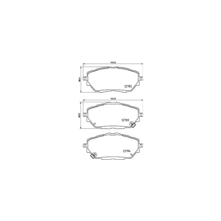 Hella 8DB 355 037 761 Brake Pad Set With Acoustic Wear Warning With Accessories