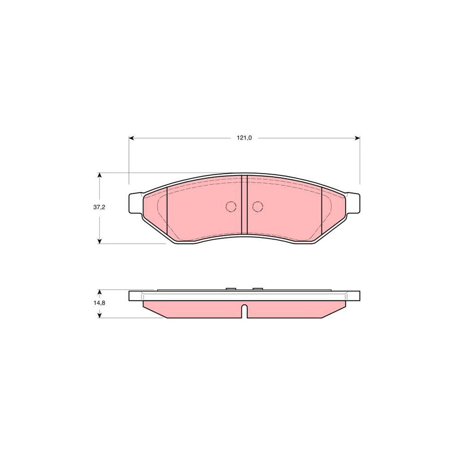 TRW Gdb3346 Brake Pad Set Not Prepared For Wear Indicator