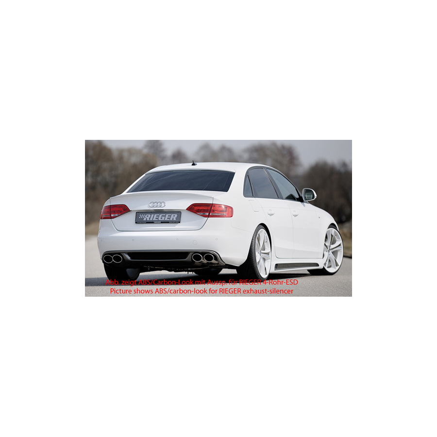 Rieger Audi B8 A4 Pre-Facelift with S-Line Exterior Diffuser for Sport Tailpipe Left & Right