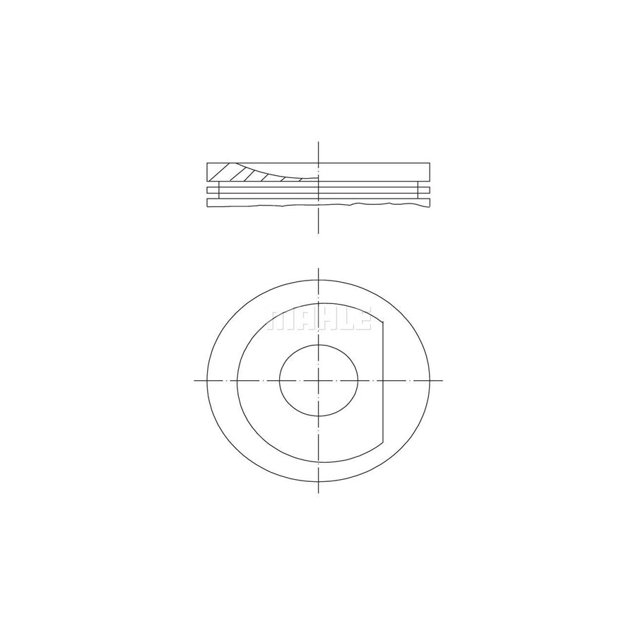 MAHLE ORIGINAL 030 37 02 Piston for VW Polo III Hatchback (6N1) 77,01 mm