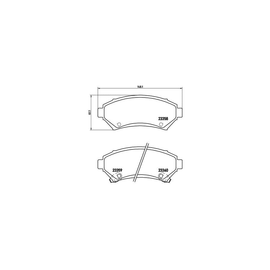 Brembo P 59 028 Brake Pad Set With Acoustic Wear Warning