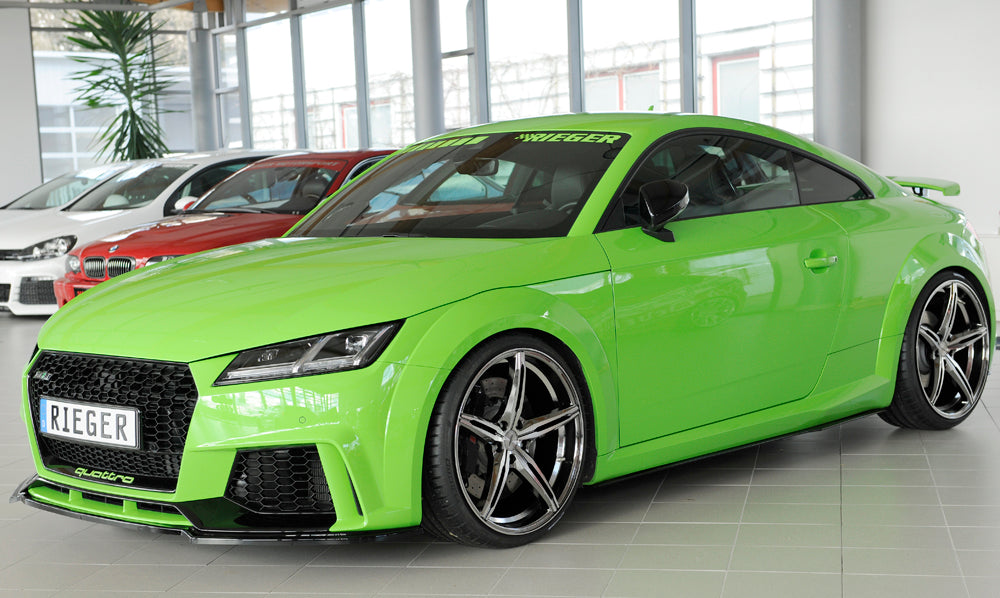 Rieger 00088174 Audi 8J1-FV 8S TTRS Front Splitter - Glossy Black
