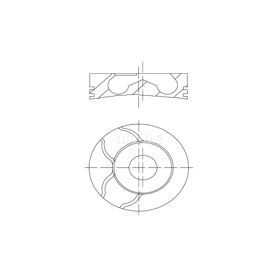MAHLE ORIGINAL 022 09 00 Piston 80,01 mm, with cooling duct, with piston ring carrier