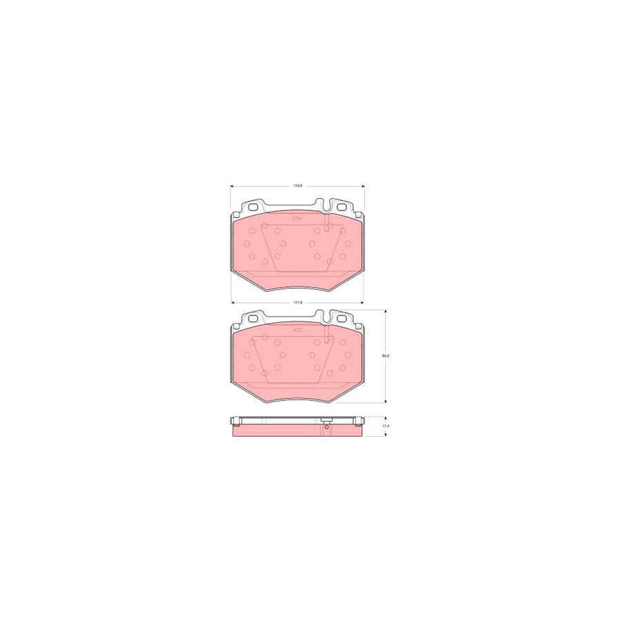 TRW Gdb1575 Brake Pad Set Suitable For Mercedes Benz S Class Saloon W220 Prepared For Wear Indicator