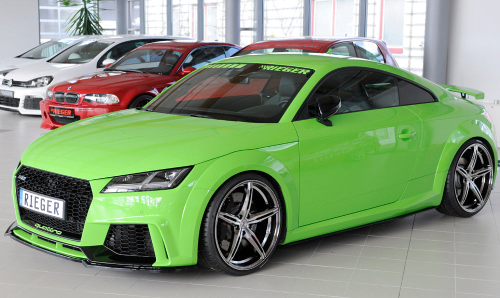 Rieger 00088174 Audi 8J1-FV 8S TTRS Front Splitter - Glossy Black