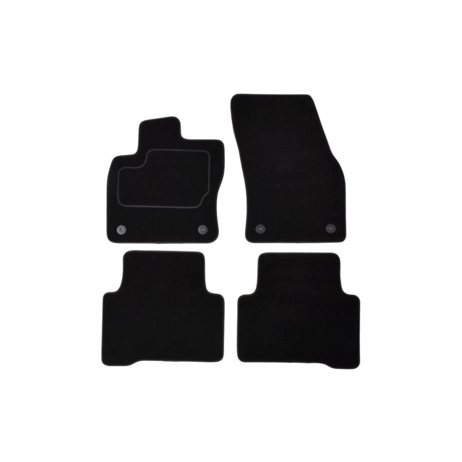 MAMMOOTH Tailored A041 VW392 PRM 01 Floor mat set for VW Touran II (5T1) Textile, Front and Rear, Quantity: 4, Black