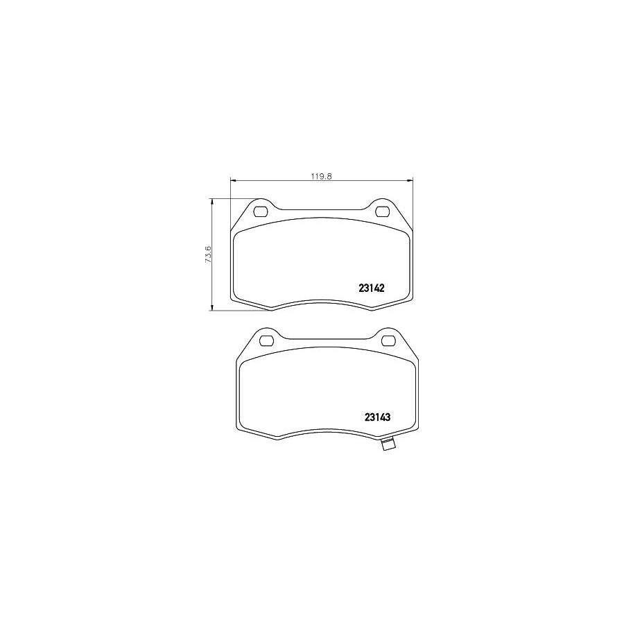 Hella 8DB 355 010 681 Brake Pad Set With Acoustic Wear Warning