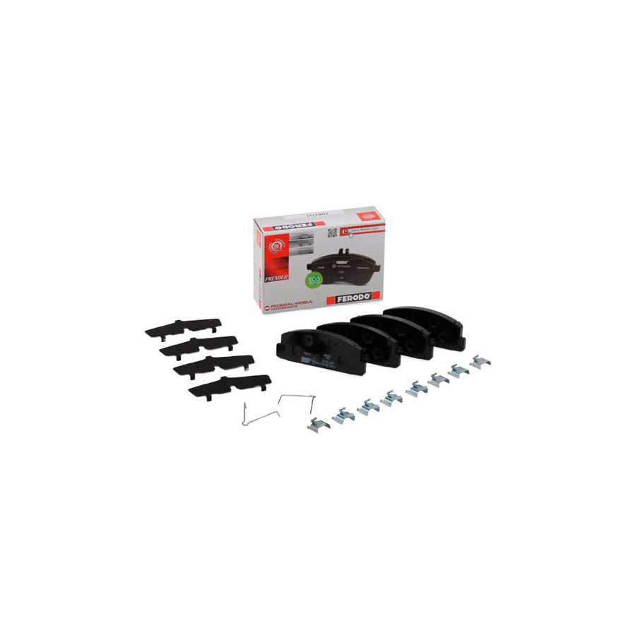 Ferodo Premier Eco Friction Fdb1721 Brake Pad Set Not Prepared For Wear Indicator With Bracket With Accessories
