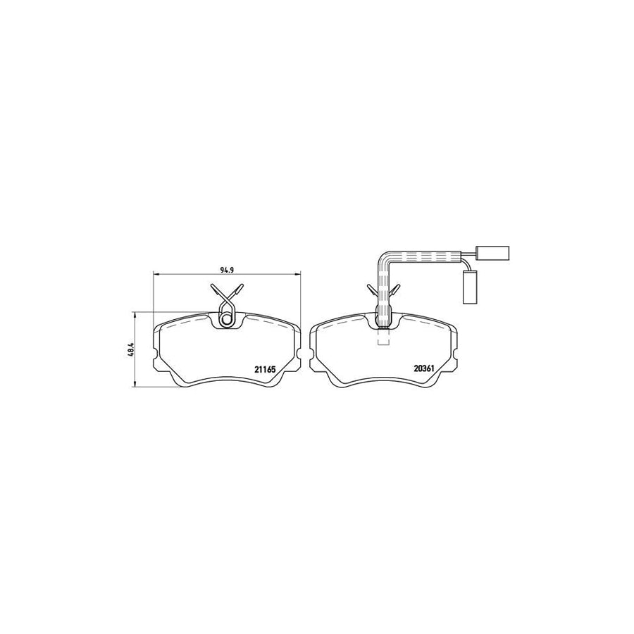 Brembo P 23 035 Brake Pad Set For Alfa Romeo 33 With Brake Caliper Screws