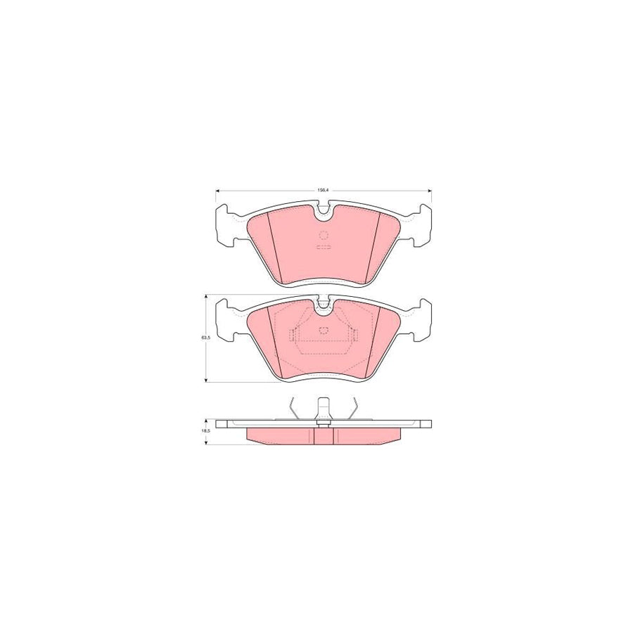 TRW Gdb1355 Brake Pad Set Prepared For Wear Indicator