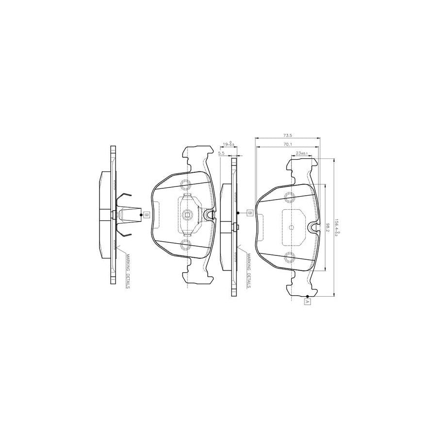 Bosch 0986Tb2292 Brake Pad Set Excl Wear Warning Contact With Accessories