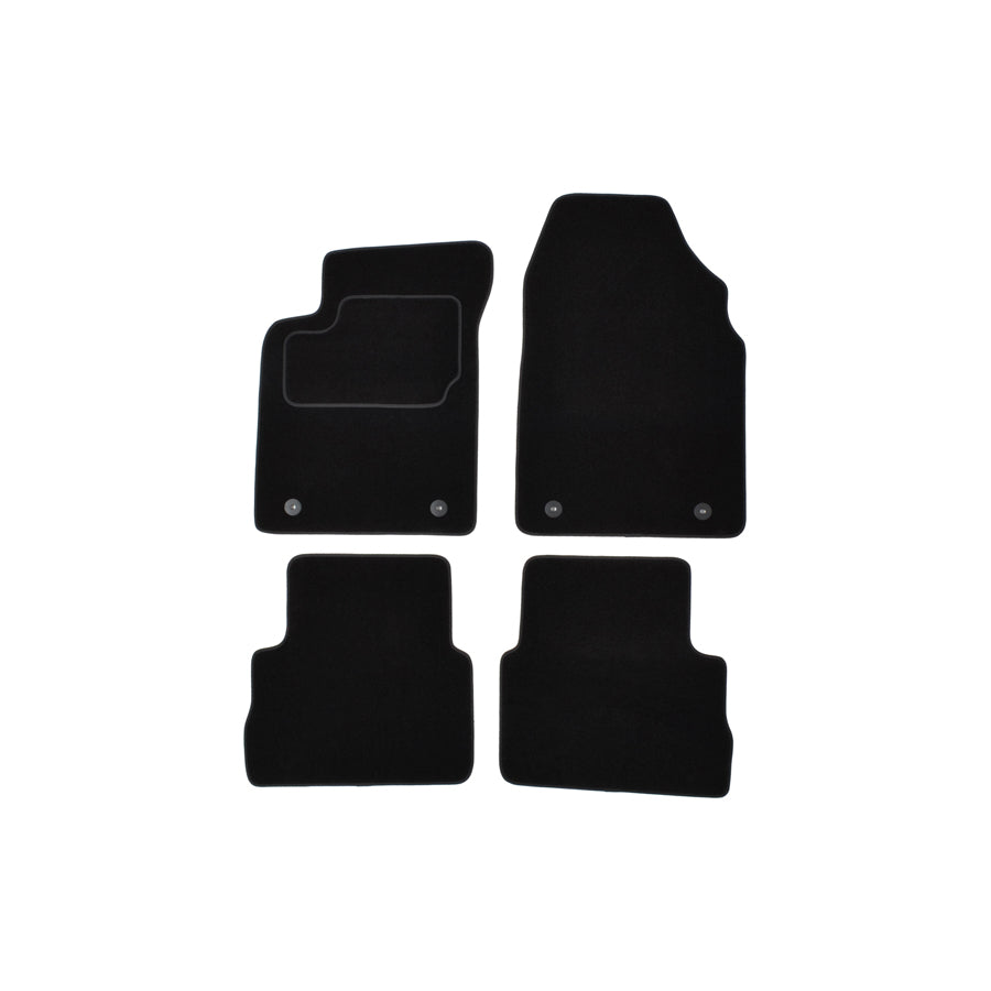 CUSTOPOL Tailored OPL285C Floor mat set for OPEL Vectra C Saloon (Z02) Textile, Front and Rear, Quantity: 4, Black