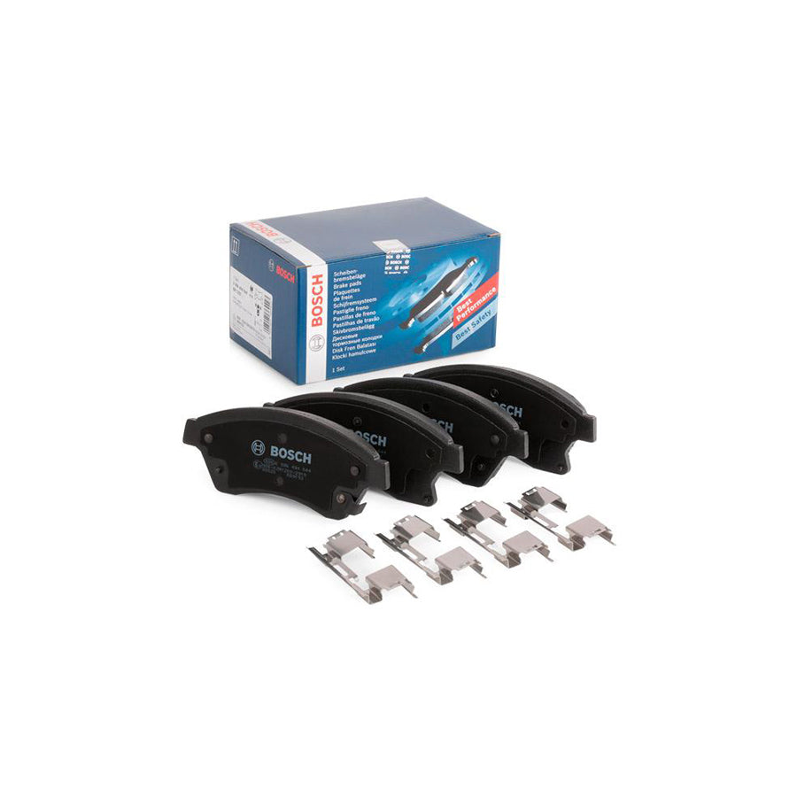 Bosch 0986494644 Brake Pad Set With Acoustic Wear Warning With Anti Squeak Plate With Mounting Manual BP1355