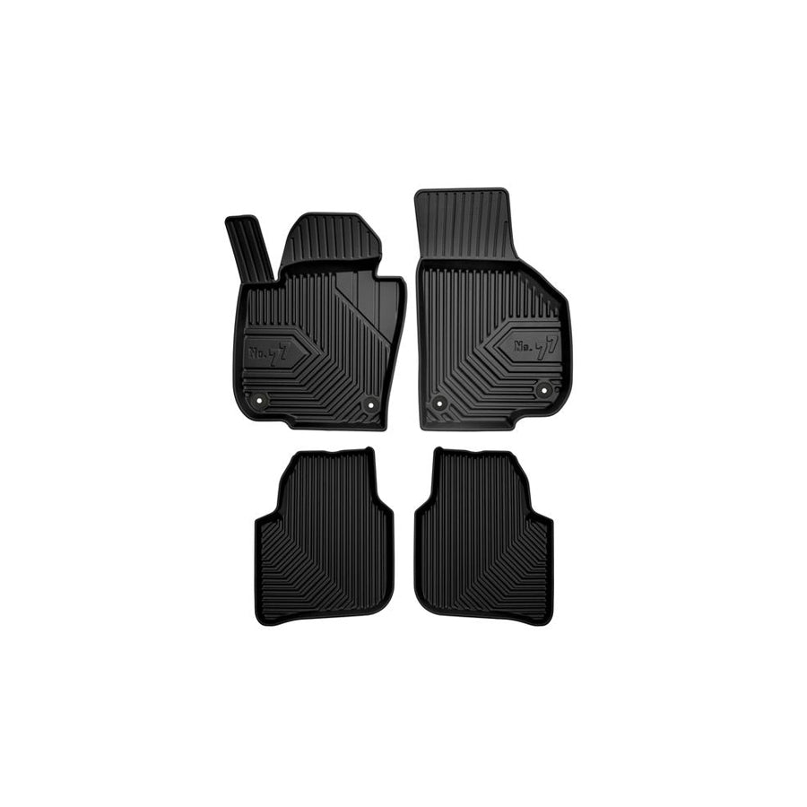 FROGUM Tailored 77407428 Floor mat set for SKODA Superb II Hatchback (3T4) Elastomer, Front and Rear, Quantity: 4, Black, (LHD)