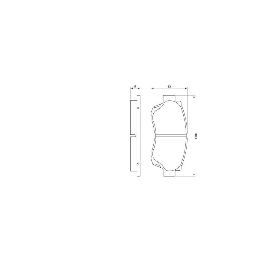 Bosch 0986424232 Brake Pad Set For Toyota Camry Incl Wear Warning Contact With Mounting Manual BP109