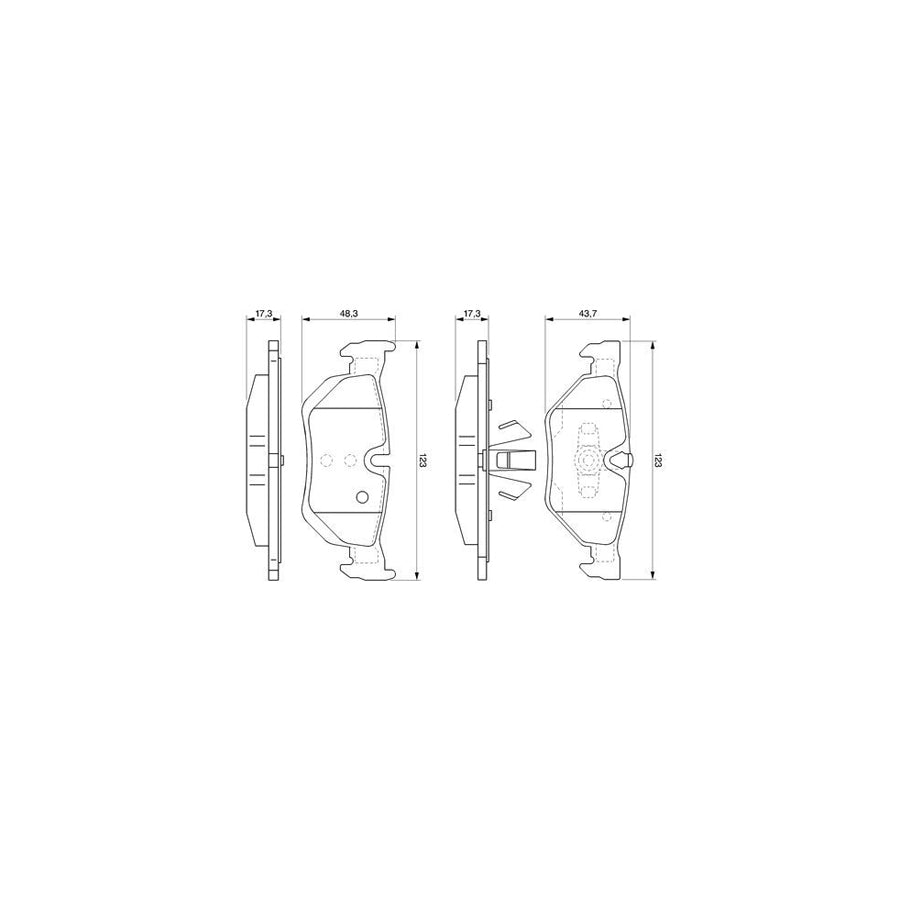 Bosch 0986424821 Brake Pad Set With Mounting Manual BP959