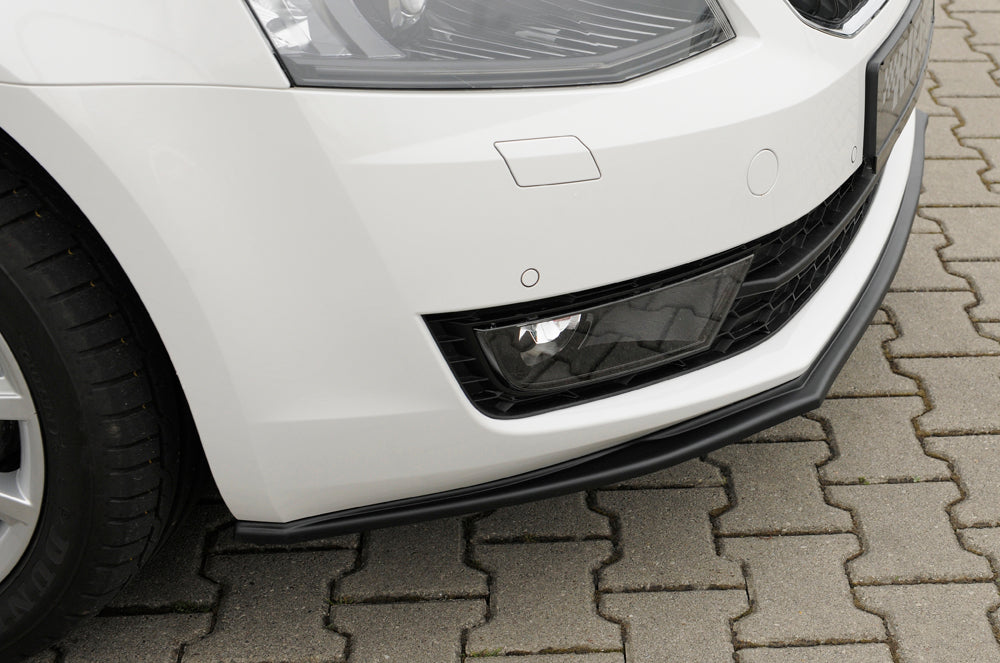 Rieger 00079017 Skoda 5E Octavia Front Splitter - Matte Black