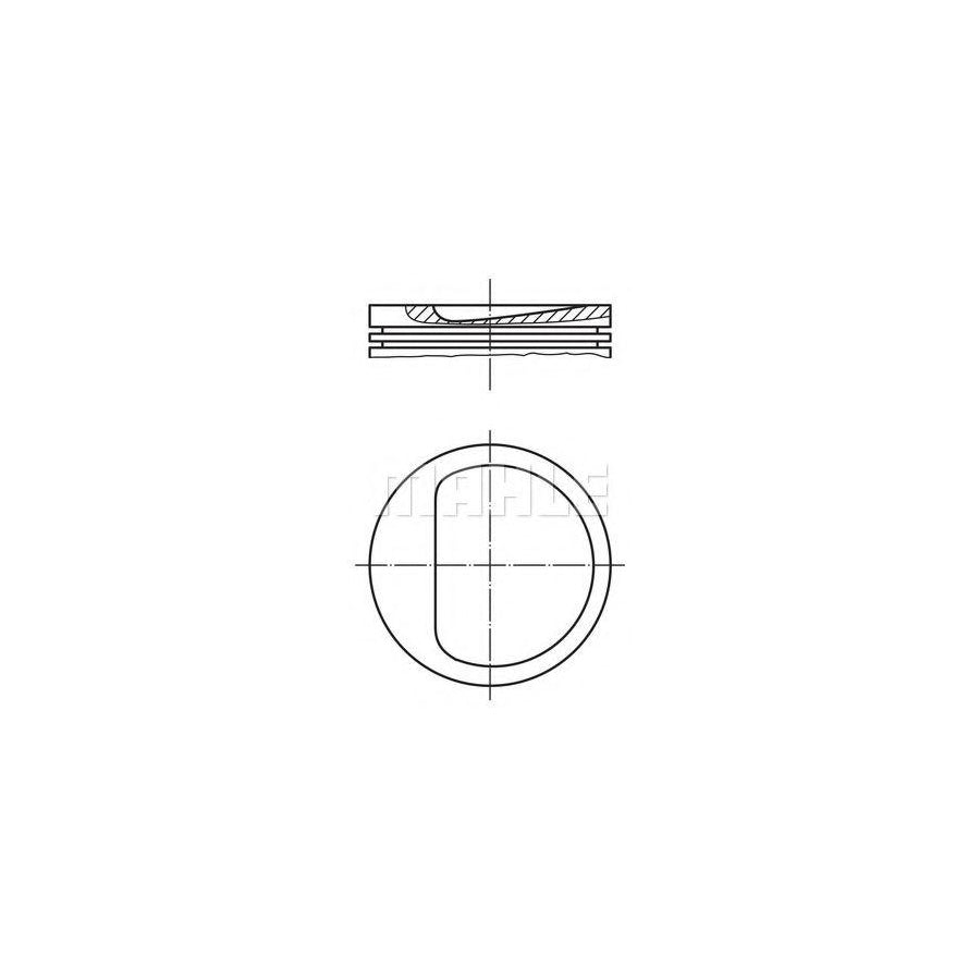 MAHLE ORIGINAL 007 13 01 Piston for FIAT Uno Hatchback (146) 80,9 mm, with piston rings