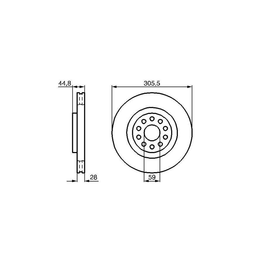 BOSCH 0 986 478 963 Brake Disc for LANCIA Thesis 841 Internally Vented Vented Oiled