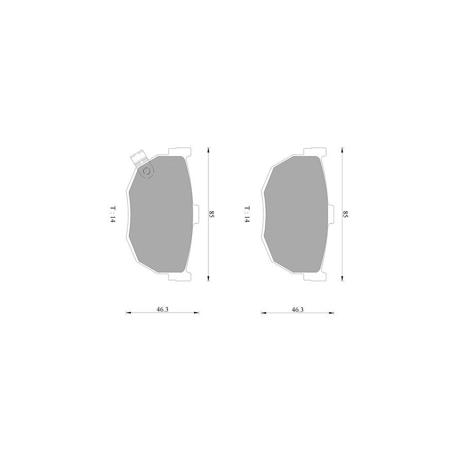 Bosch 0986Ab3064 Brake Pad Set BP3064