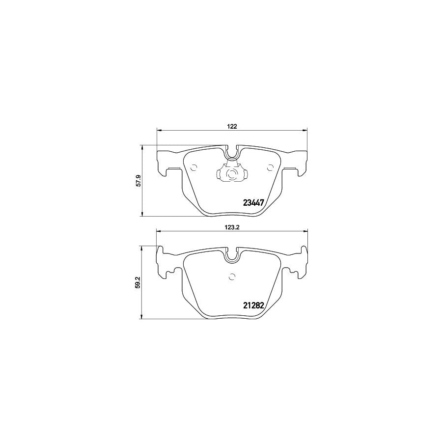 Hella 8DB 355 009 331 Brake Pad Set For Bmw 7 E65 E66 E67 Prepared For Wear Indicator