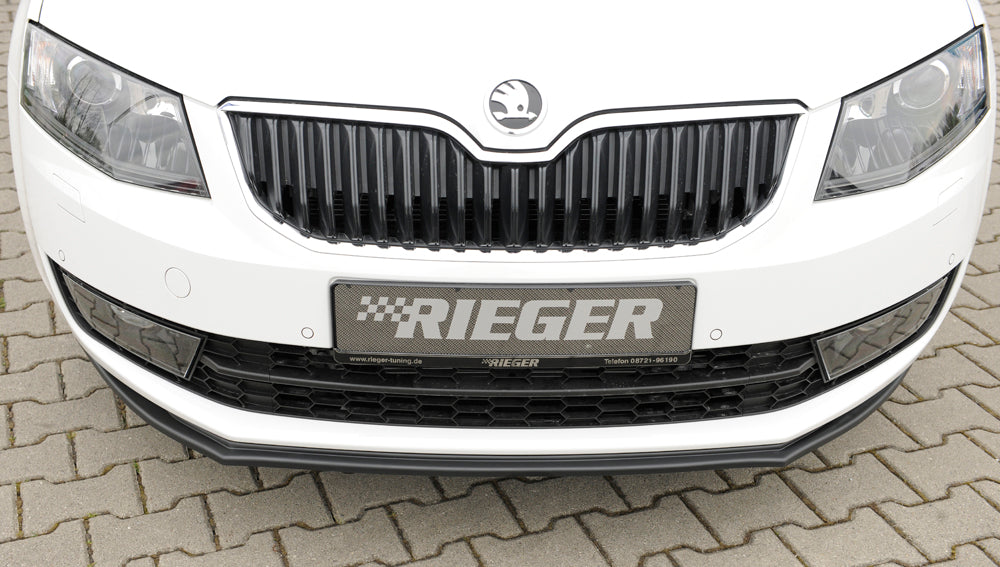 Rieger 00079017 Skoda 5E Octavia Front Splitter - Matte Black