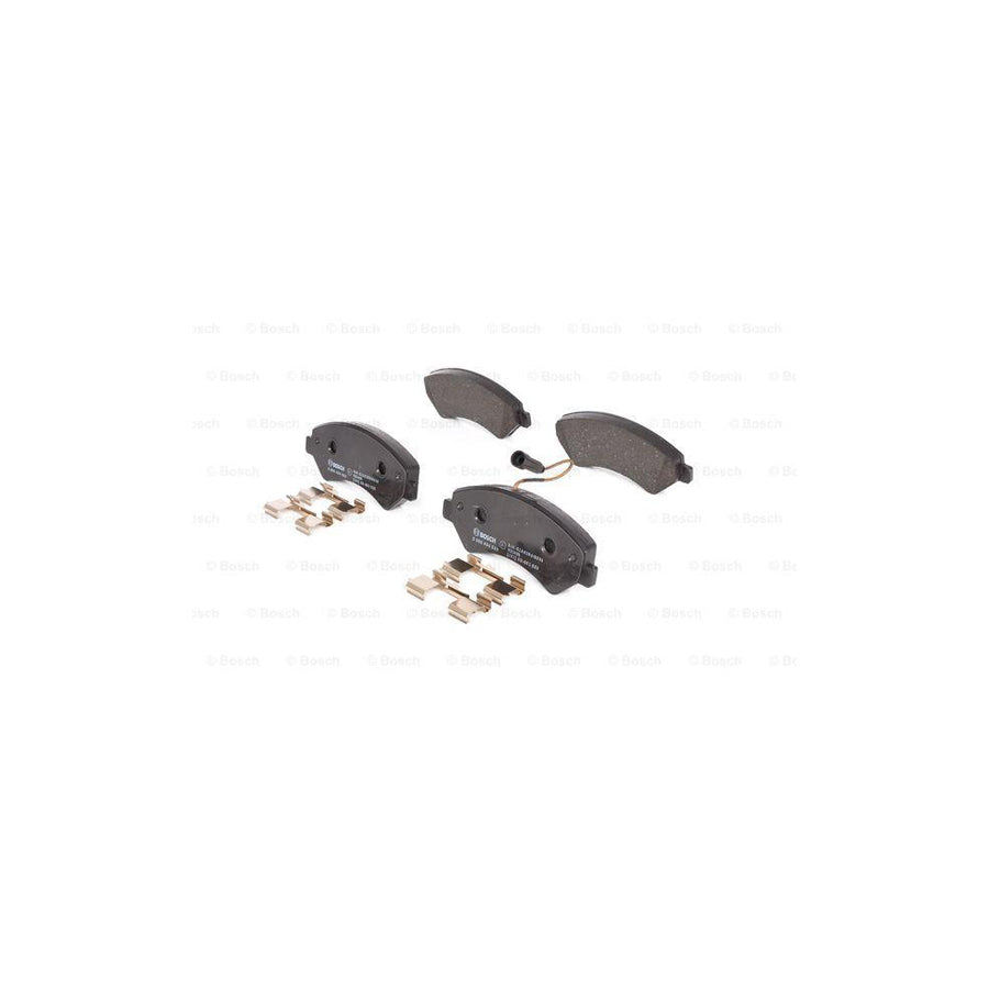 Bosch 0986494589 Brake Pad Set With Integrated Wear Sensor With Anti Squeak Plate With Bolts Screws With Accessories With Spring BP1019
