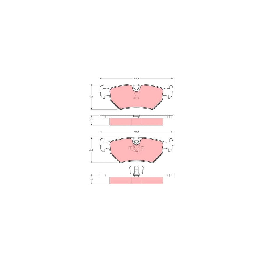 TRW Gdb1109 Brake Pad Set Prepared For Wear Indicator