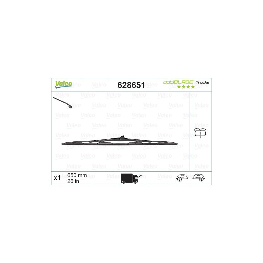 Valeo 628651 Optiblade Trucks Wiper Blade | Duco Car Parts UK Car Parts
