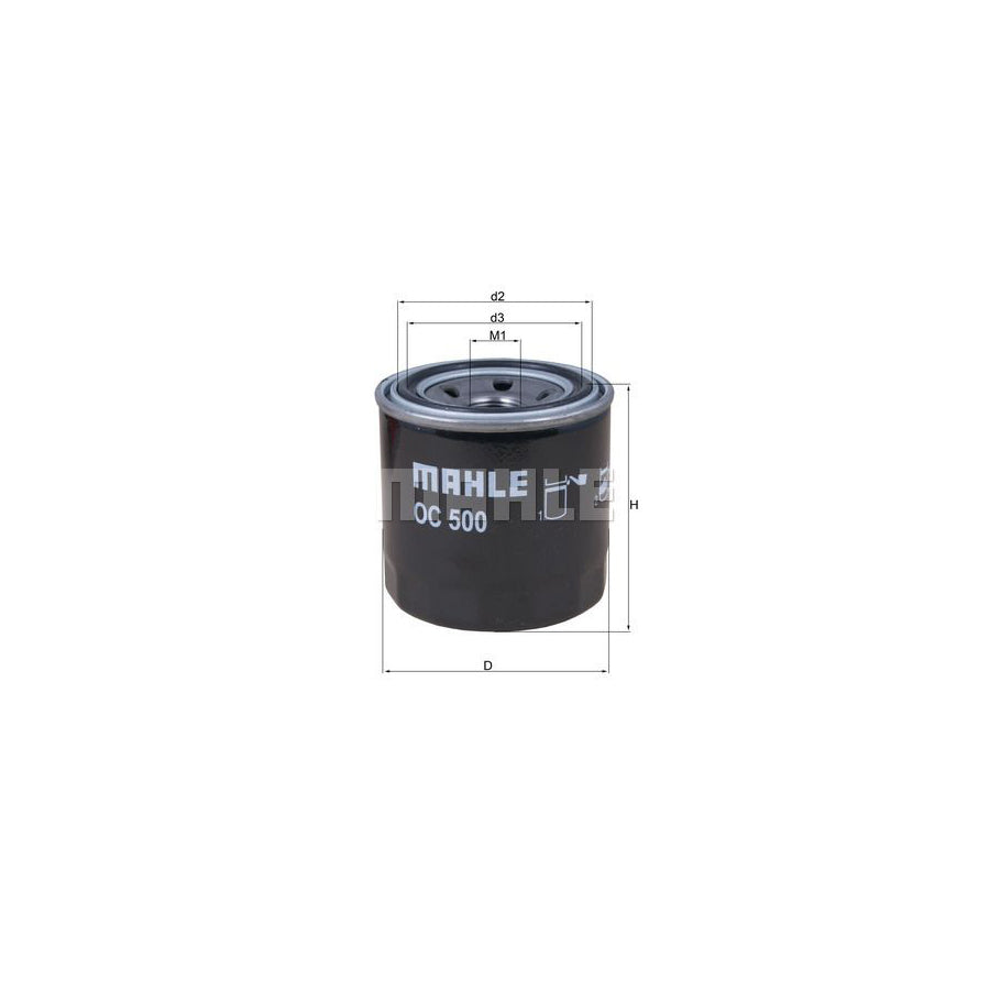 MAHLE ORIGINAL OC 500 Oil Filter Spin-on Filter