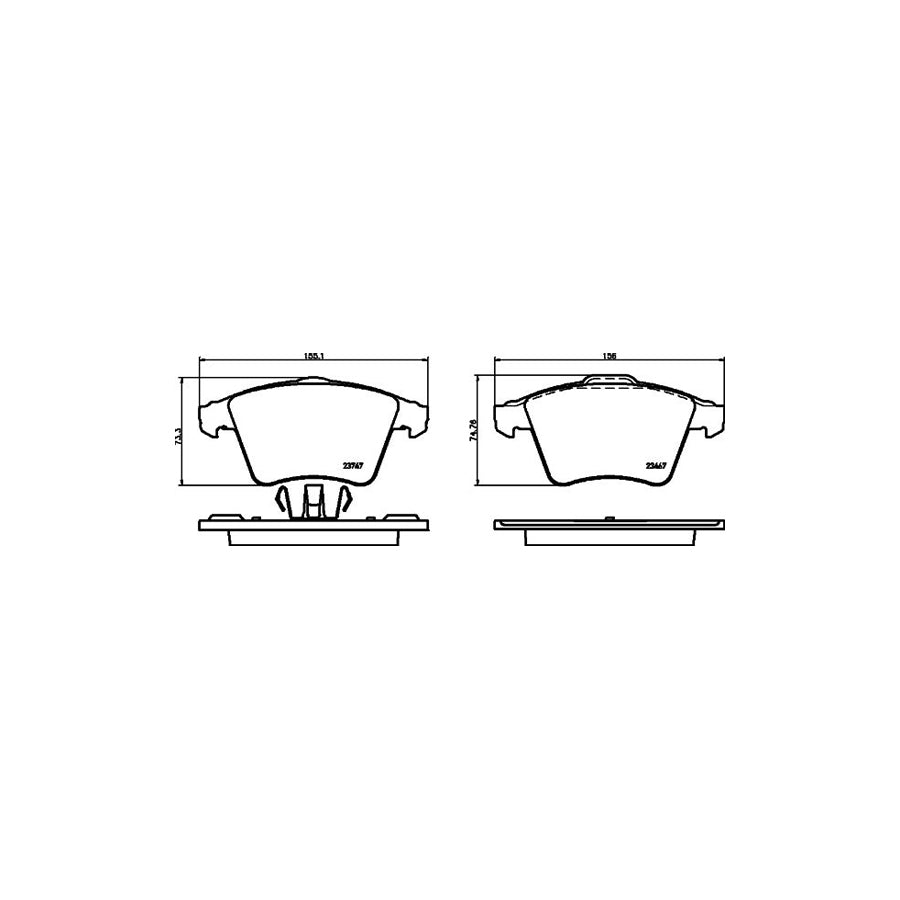 Hella 8DB 355 013 821 Brake Pad Set Not Prepared For Wear Indicator