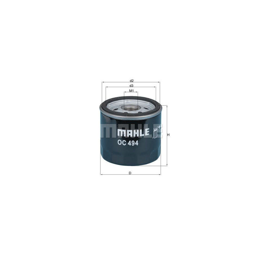 MAHLE ORIGINAL OC 494 Oil Filter for FIAT STILO Spin-on Filter