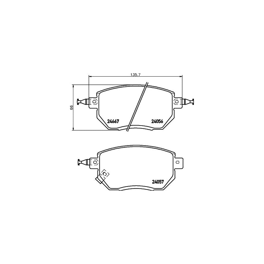 Hella 8DB 355 011 101 Brake Pad Set With Acoustic Wear Warning