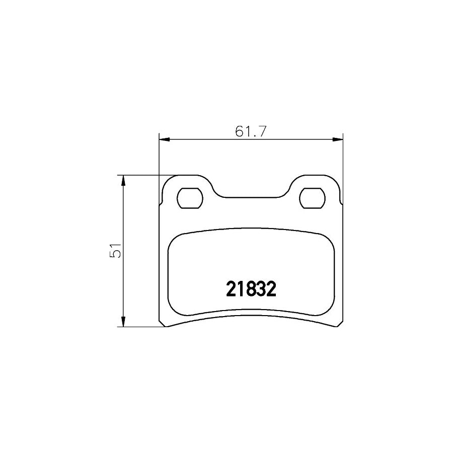 Hella 8DB 355 008 151 Brake Pad Set Not Prepared For Wear Indicator