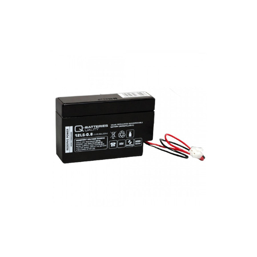 Q-Batteries 12LS0.8 12V 0,8Ah lead fleece battery / AGM with JST connector