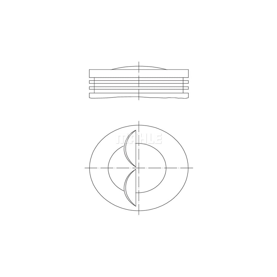 MAHLE ORIGINAL 007 80 01 Piston 86,4 mm, without cooling duct
